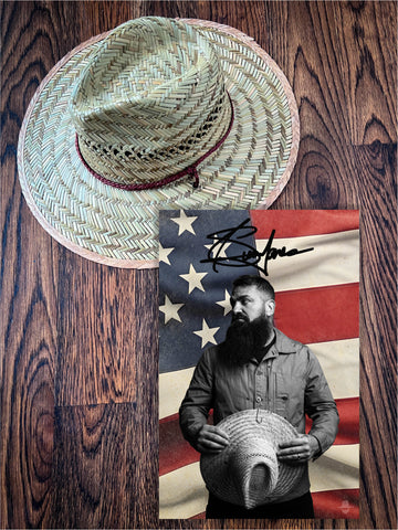 HAT - Premium Stretch Fit Straw Hat/FREE SIGNED POSTER