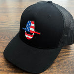 *NEW*  BUNDLE  - REDWHITEBLUE rubber patch Snapback/6” Sticker