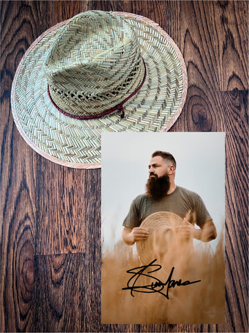 HAT - Premium Stretch Fit Straw Hat/FREE SIGNED POSTER