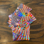 STICKER - 3" x 3" Holographic Red/White/Blue